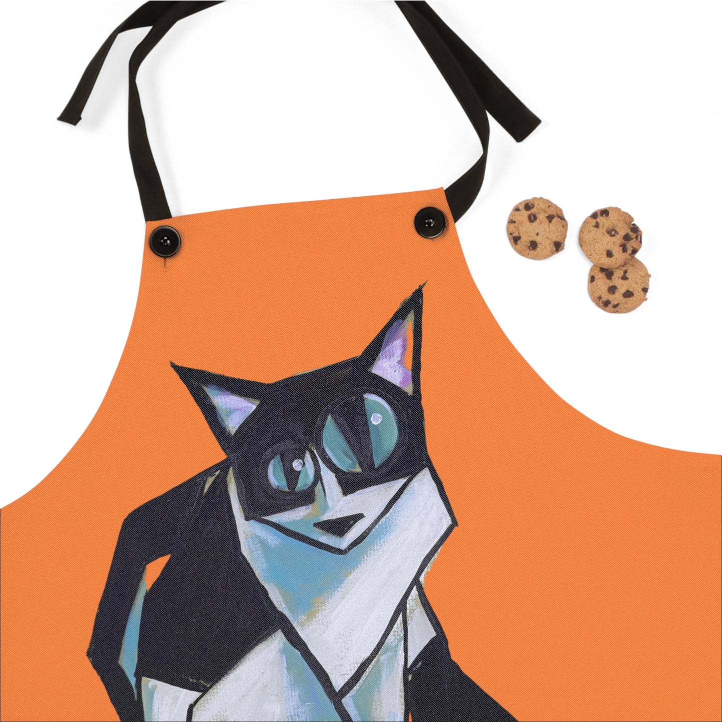 Whimsical Cat Apron, Fun Kitchen Attire, Great Gift for Cat Lovers, Perfect for Baking, Cooking, or BBQs