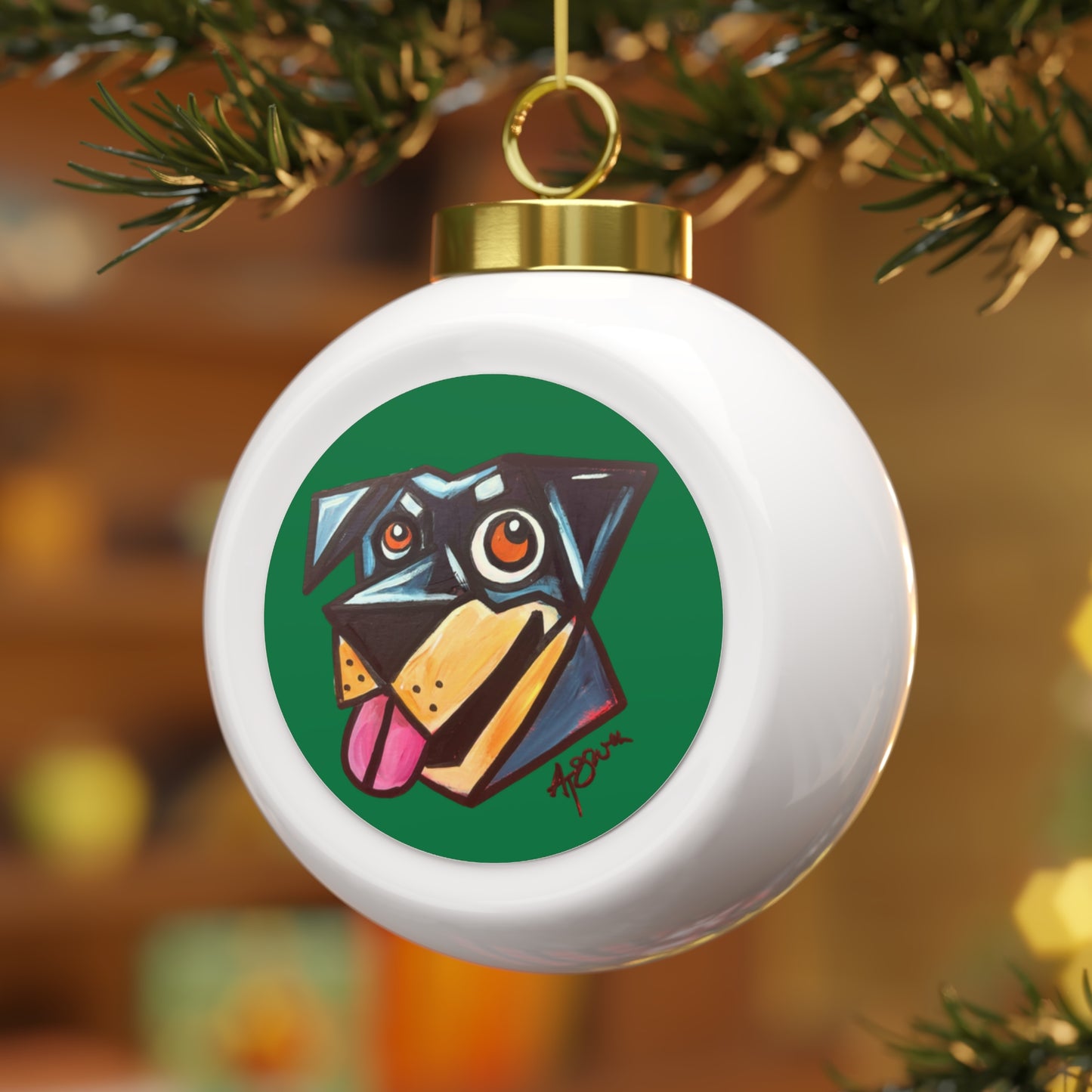 Custom Design Pet Caricature Christmas Ornament