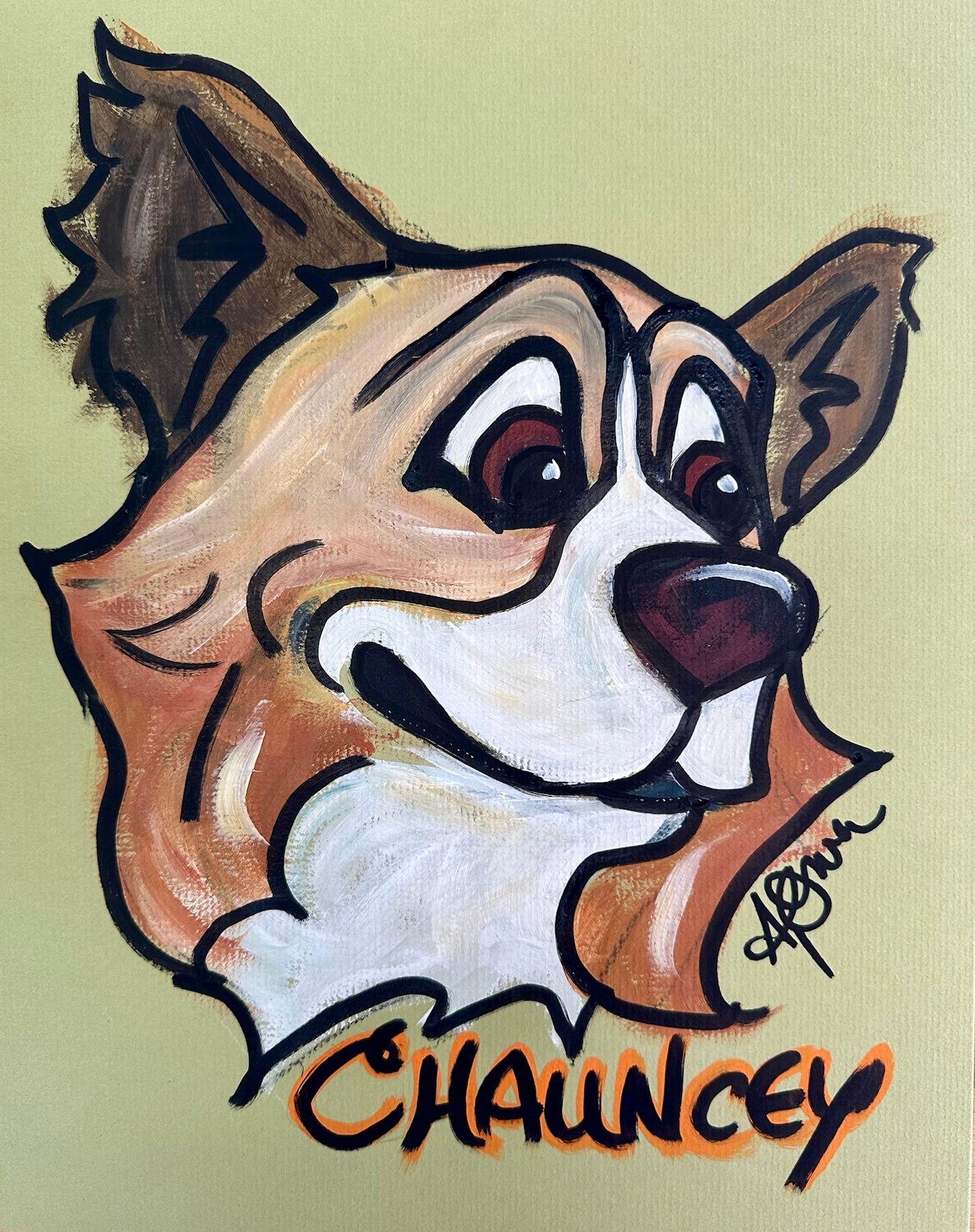 Vintage Cartoon Style Caricature Portrait