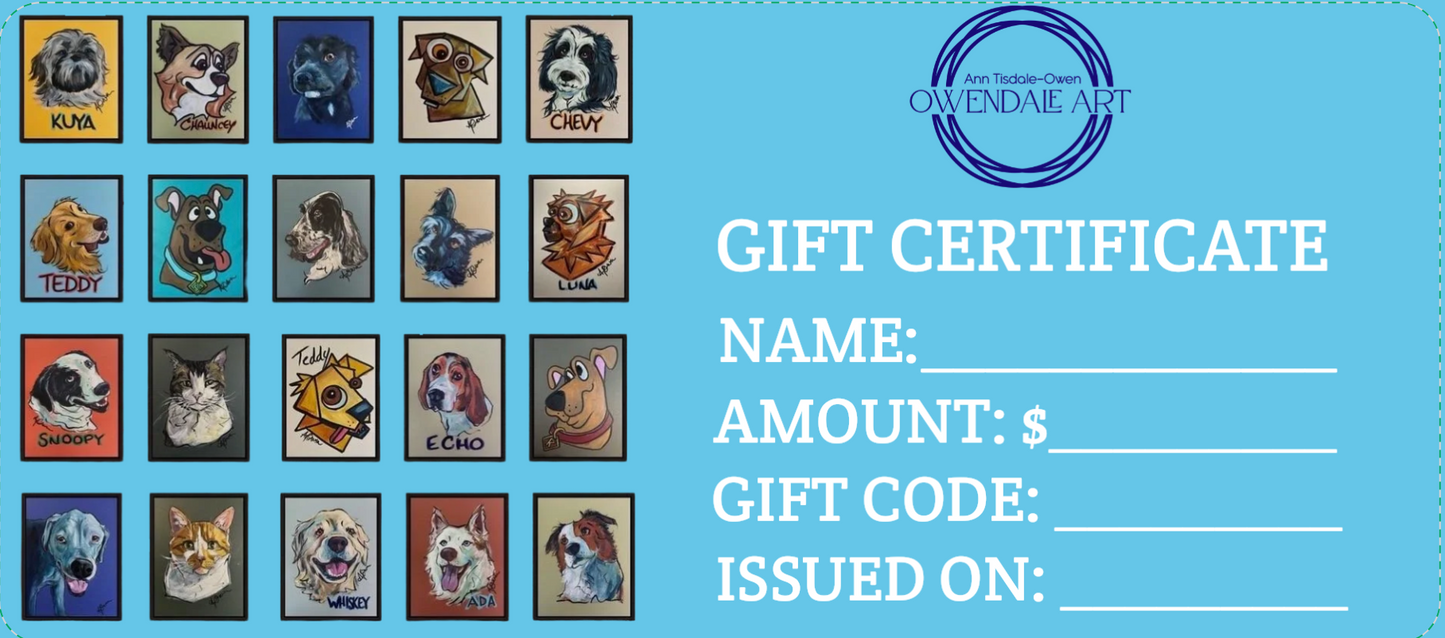 Owendale Gift Certificate