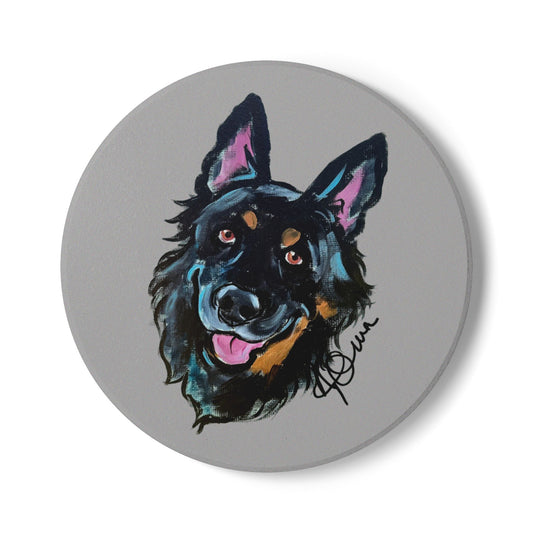 Custom Dog Portrait Ceramic Coaster, Pet Lover Gift, Home Decor, Dog Mom Gift, Cute Animal Coaster, Kitchen Accessory